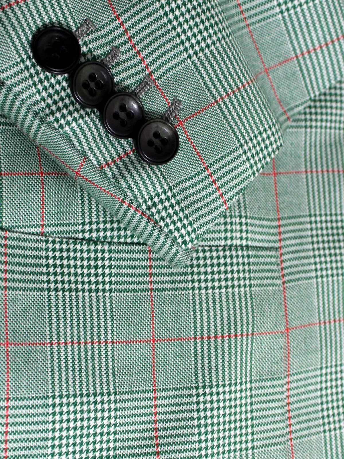 Kiton Sport Coat Green Houndstooth Cashmere Silk 2 Button EUR 48/ US 38 R SALE