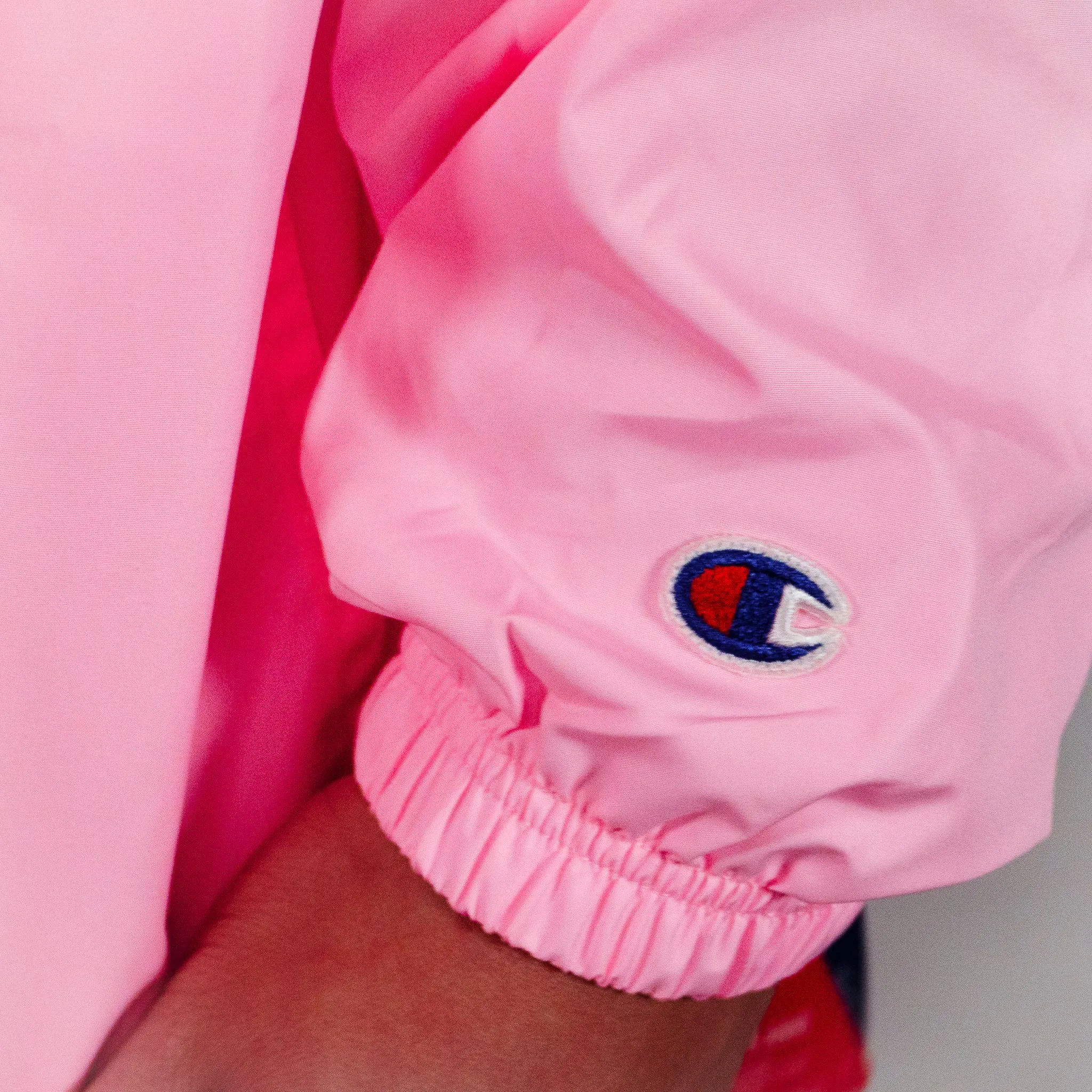 KOF Logo Pink/Flamingo Embroidered Champion Packable Windbreaker