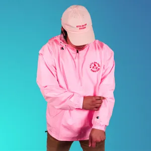 KOF Logo Pink/Flamingo Embroidered Champion Packable Windbreaker