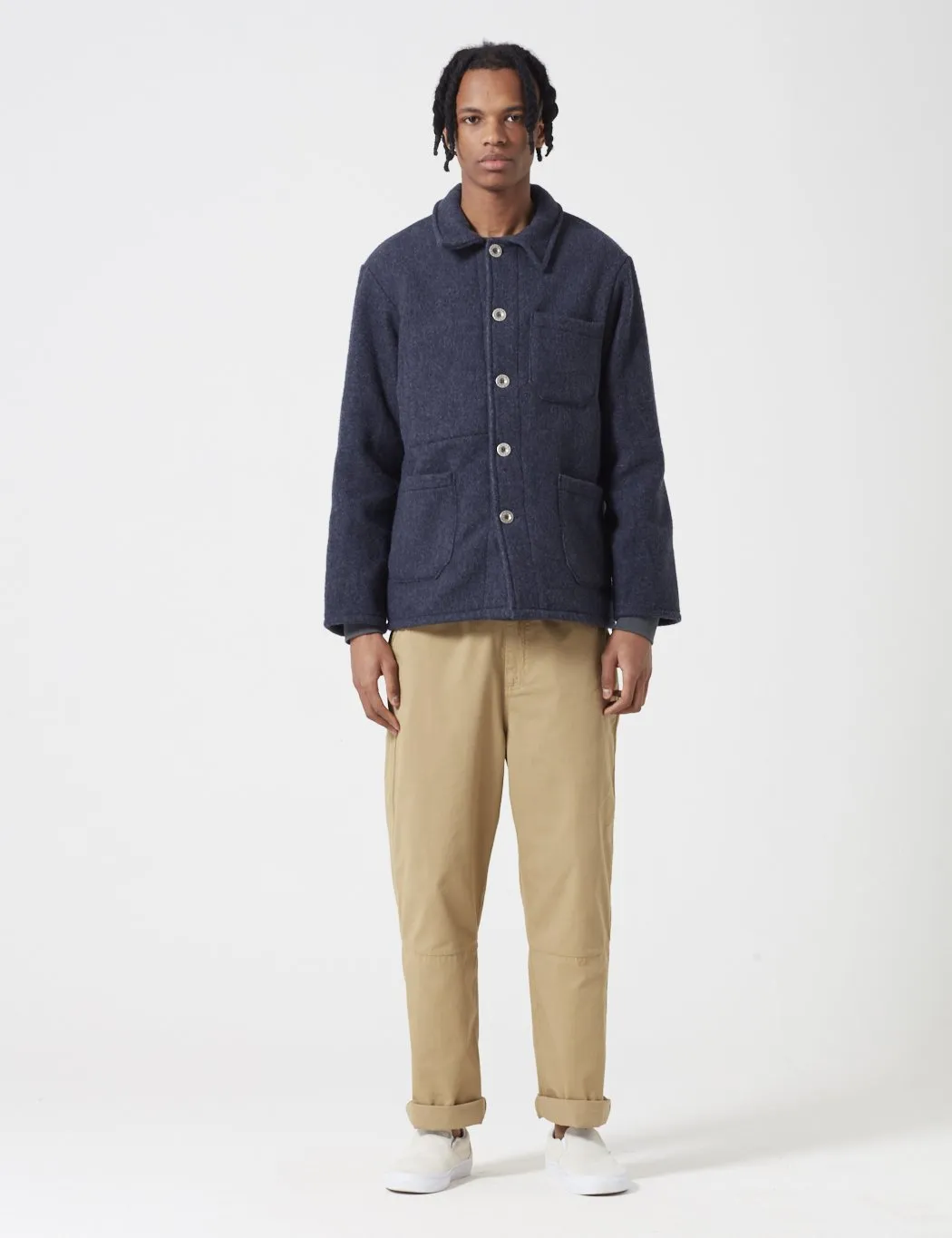 Le Laboureur Wool Work Jacket - Navy