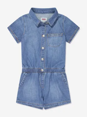 Levi's Girls Denim Romper in Blue