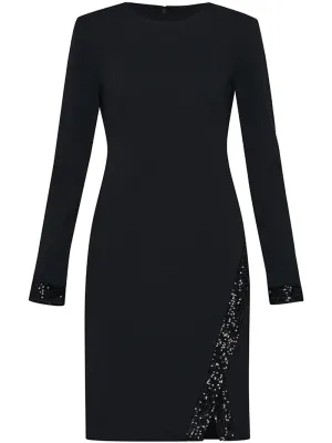 Light Scuba Crepe Sequin Knit Dress