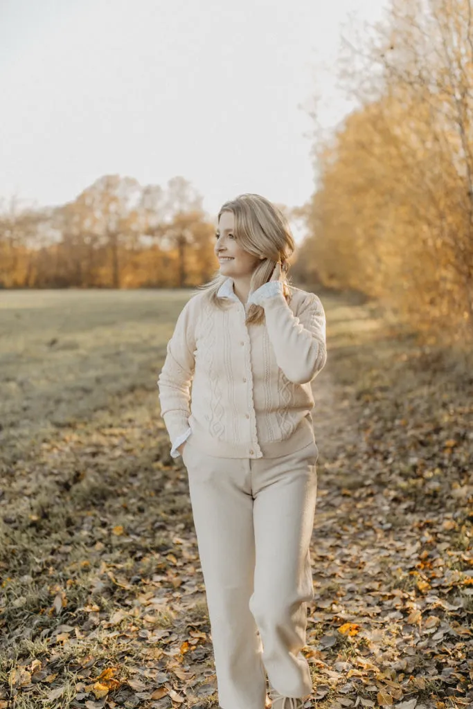 Lochstrick Cardigan für Frauen