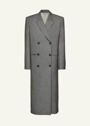 Long classic wool coat in grey