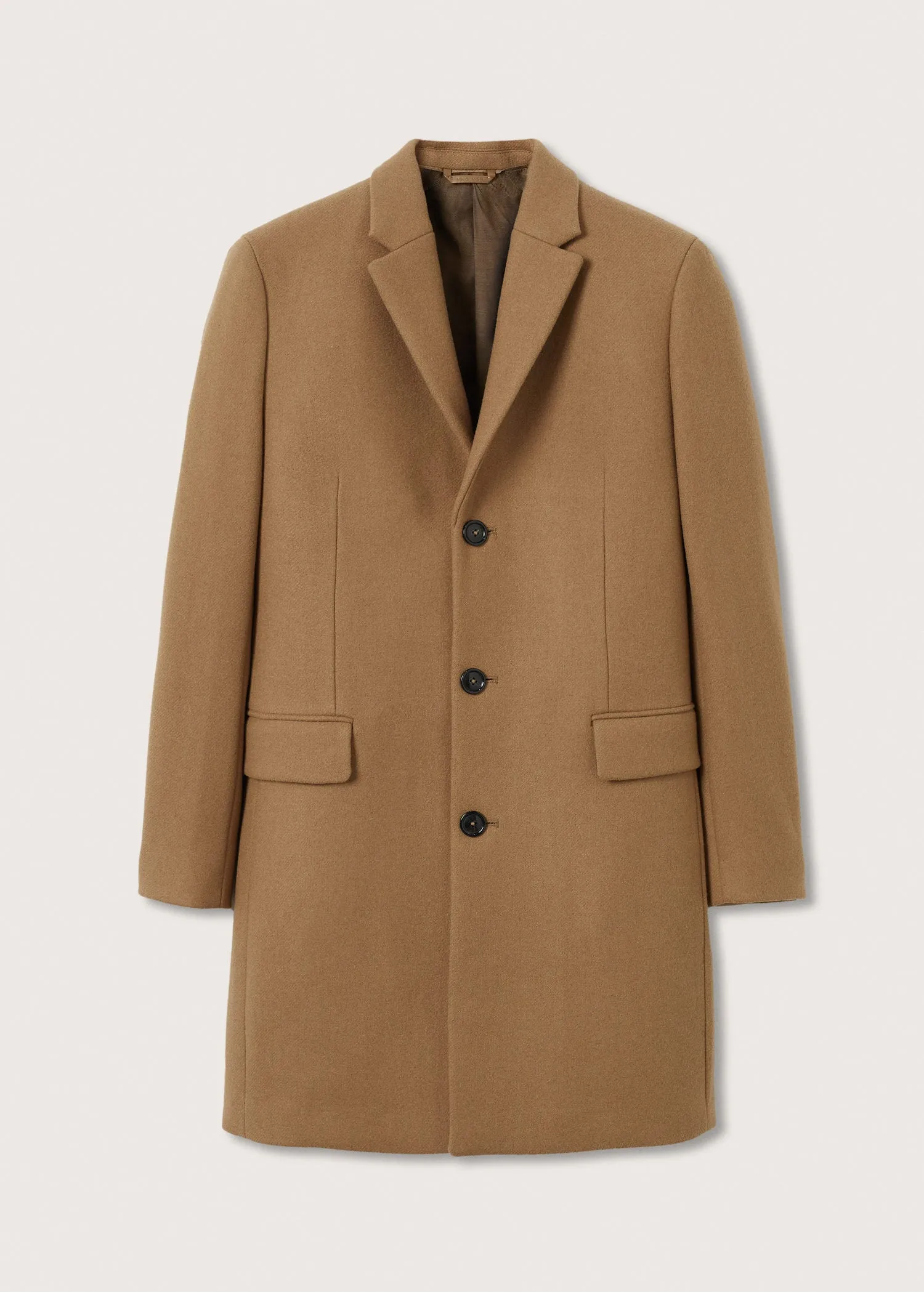 Long recycled wool coat