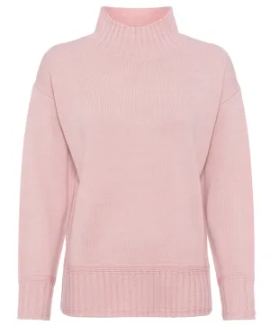 Long Sleeve Pullover in Light Pink Melange