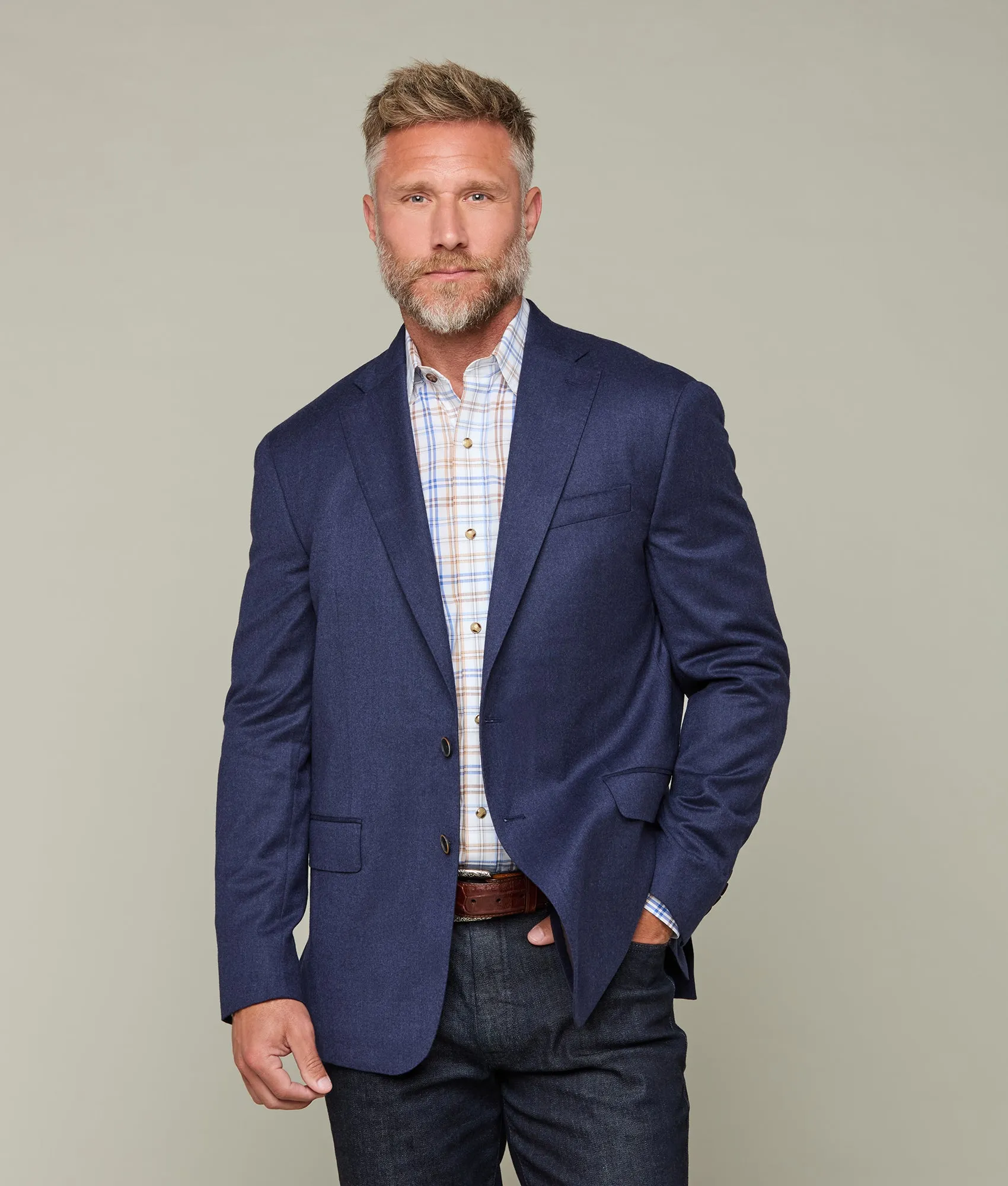 Lucchese Sport Coat :: Navy Mixy