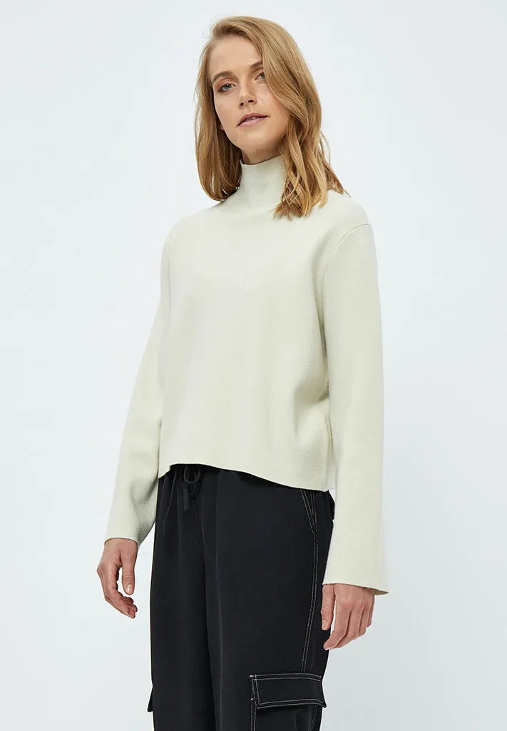 Lupi High Neck Knit Pullover - Light Birch