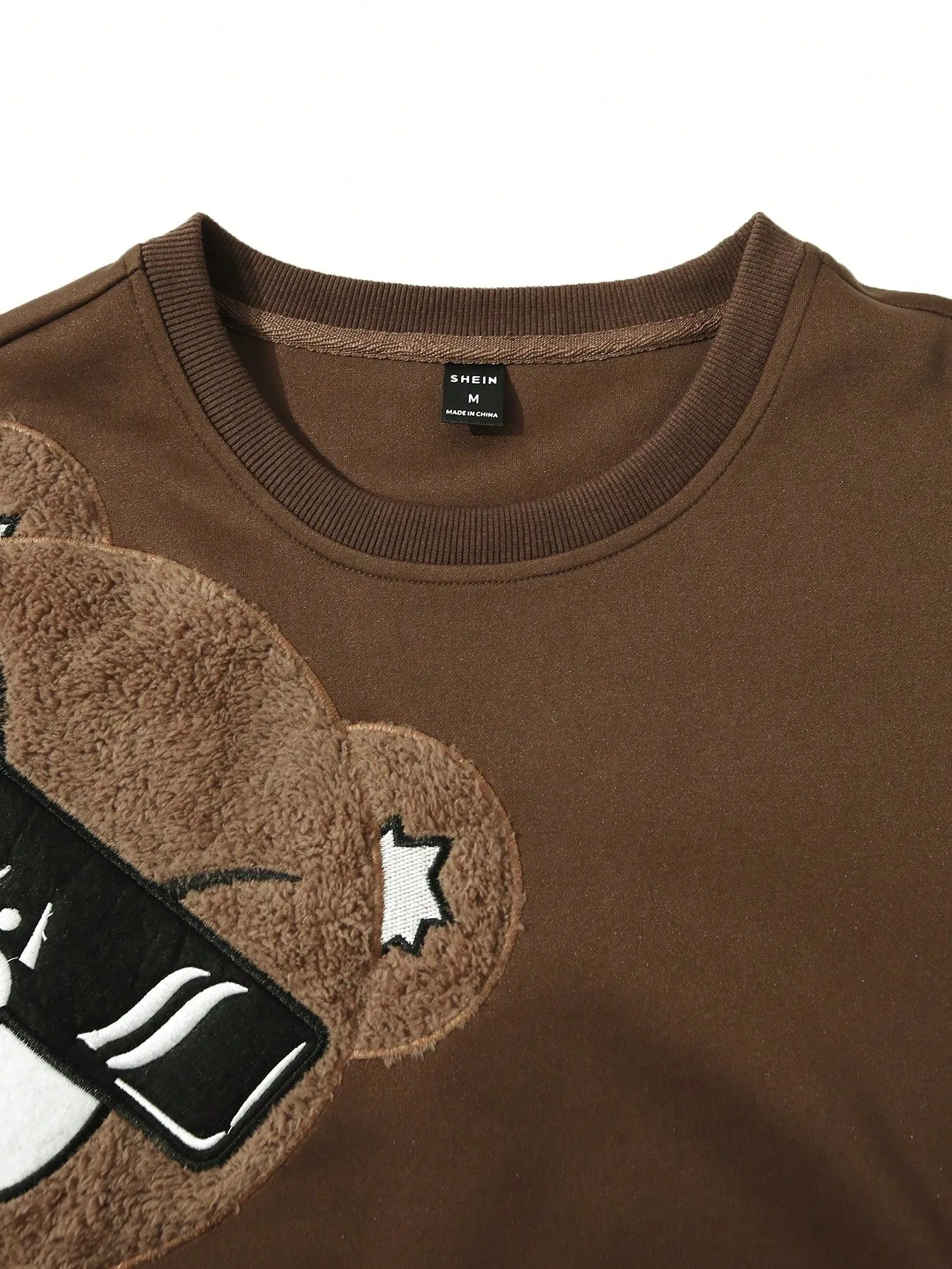 Manfinity Homme Men's Casual Bear Pattern Pullover With Round Neck