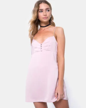 Medina Slip Dress in Satin Blush