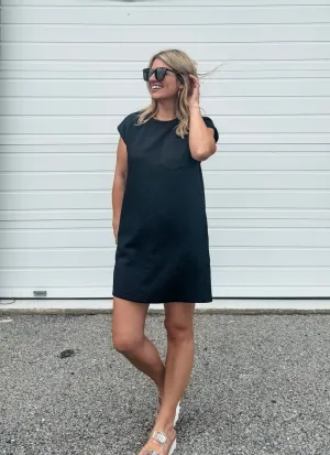 Melissa Textured Dress in Black