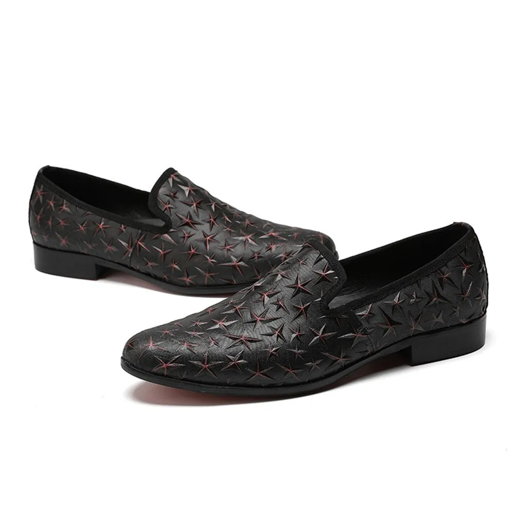 Men Black Loafer with Decoration