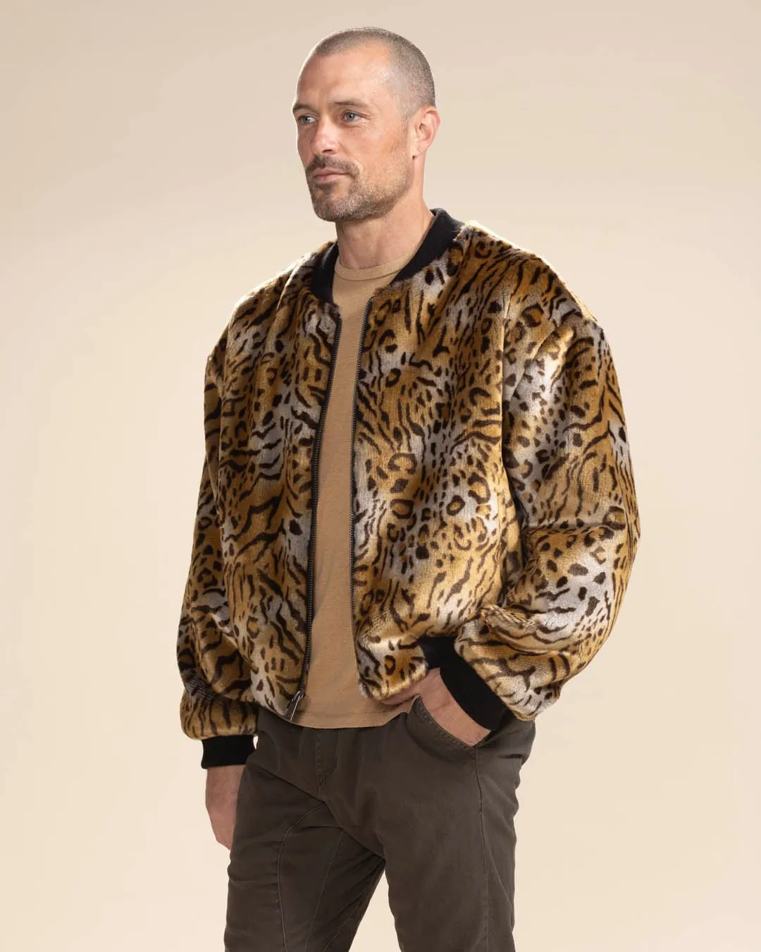 Men's Faux Fur Jacket | Margay Wild Cat