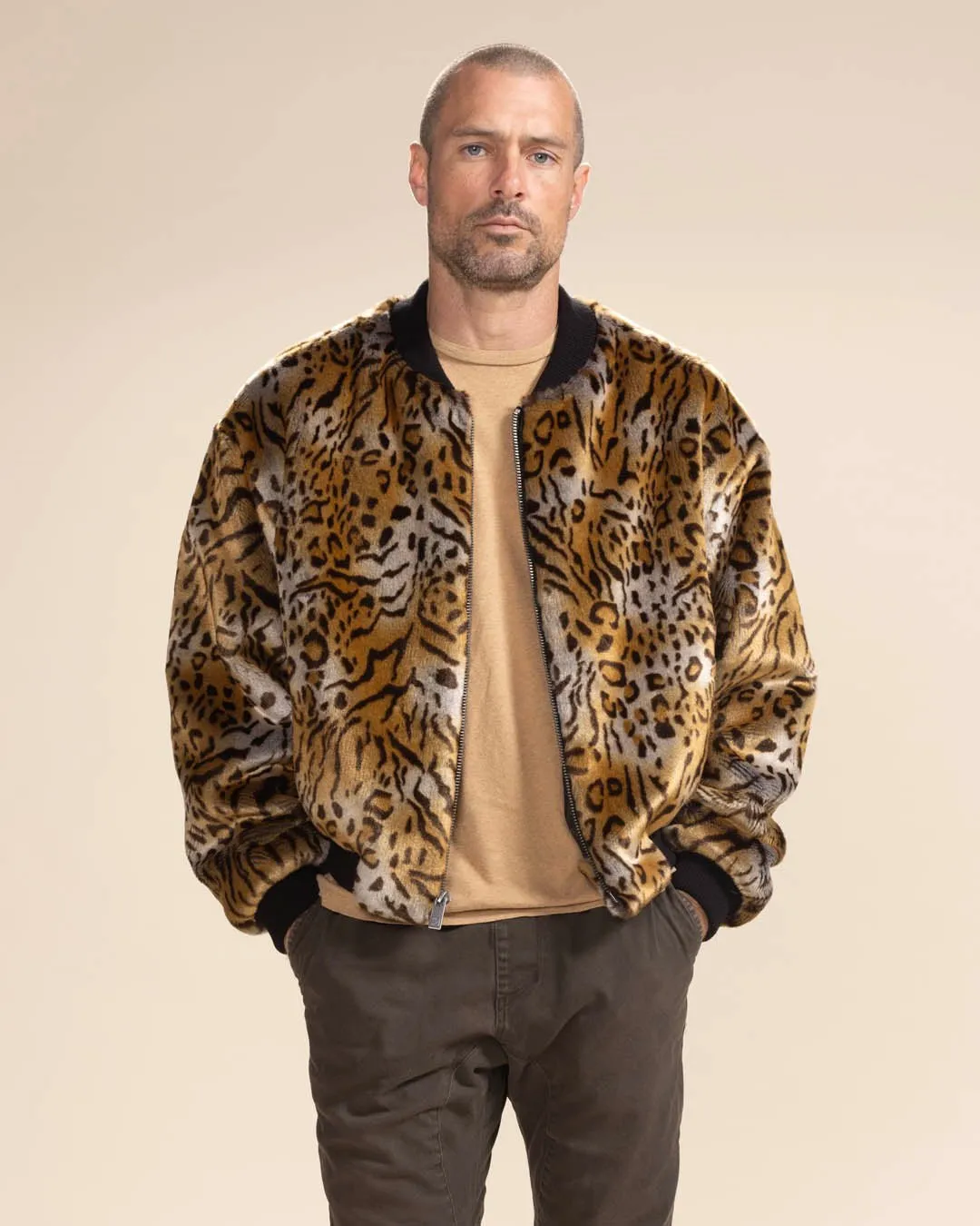 Men's Faux Fur Jacket | Margay Wild Cat