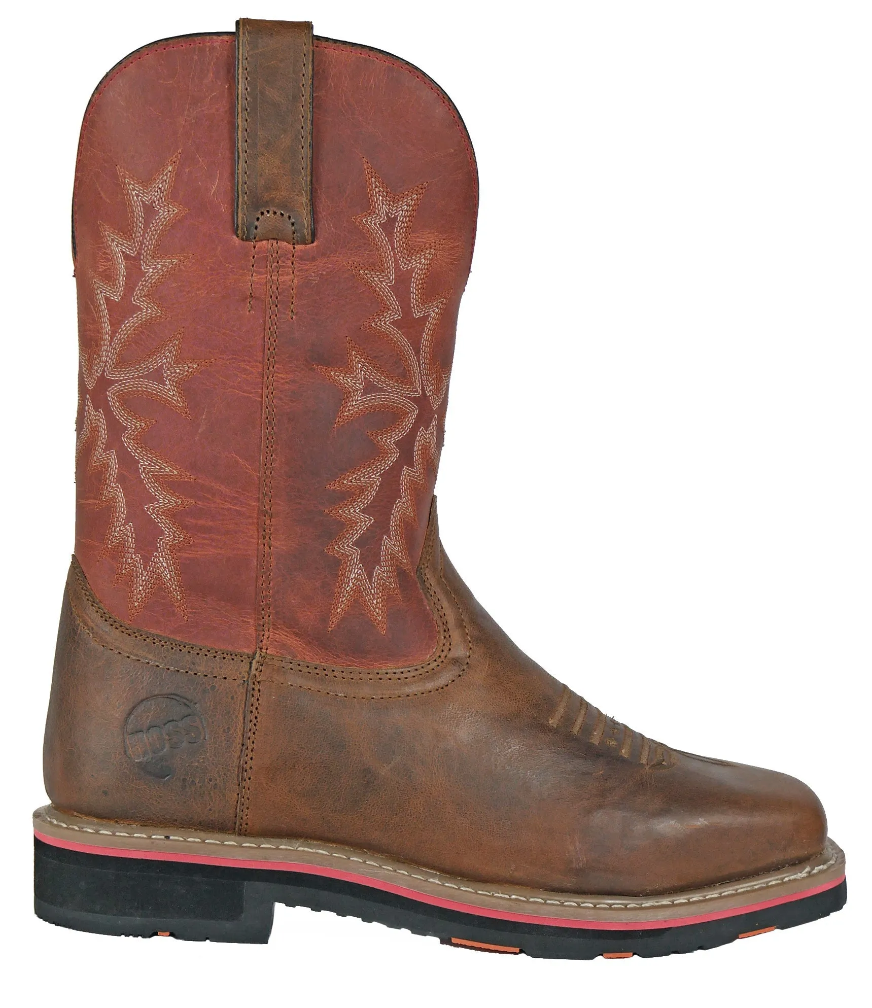 Men's Hoss Landon Cognac, EH, Pull On Western Soft Toe Boot