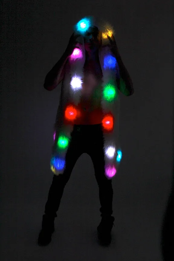 Men's LED Sequin Vest in "Blue/ Green /Silver"