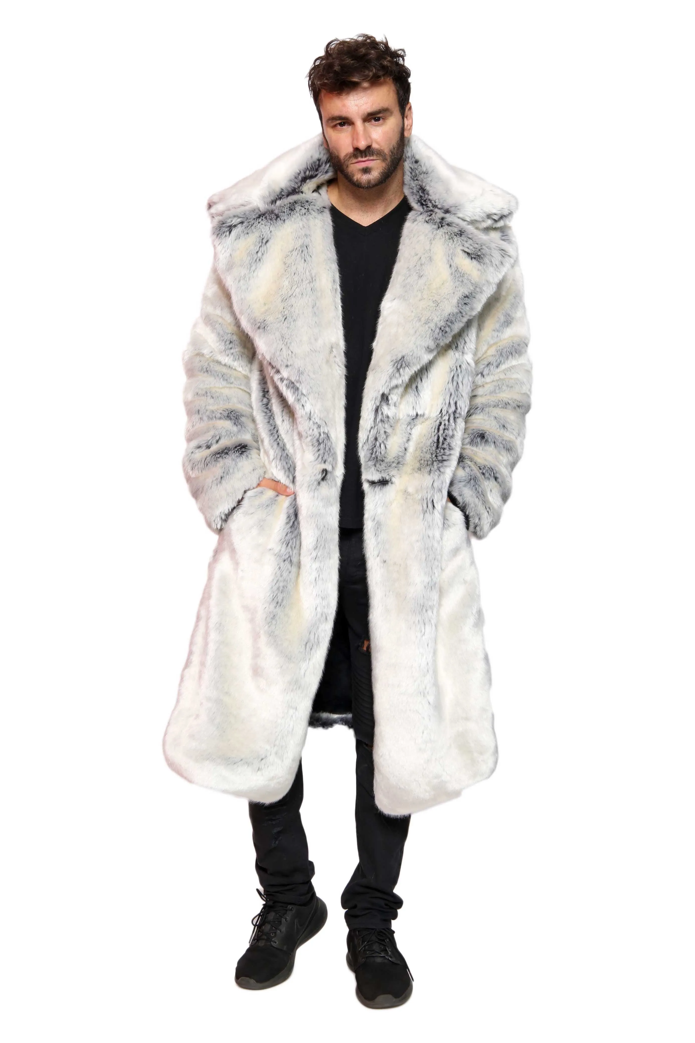 Men's Vandal Coat in "Pegasus" Chinchilla