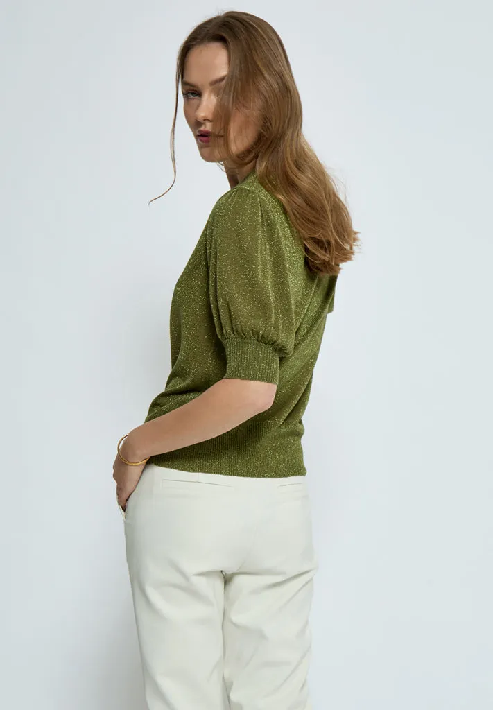 MSLiva Metallic Pullover - Olive Green Met.