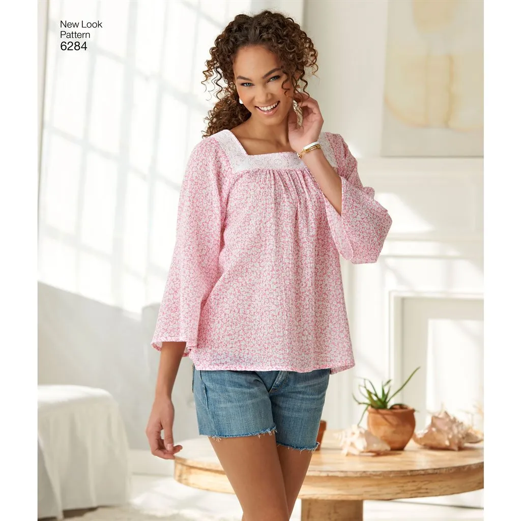 New Look Pattern 6284 Misses' Pullover Top in Two Lengths