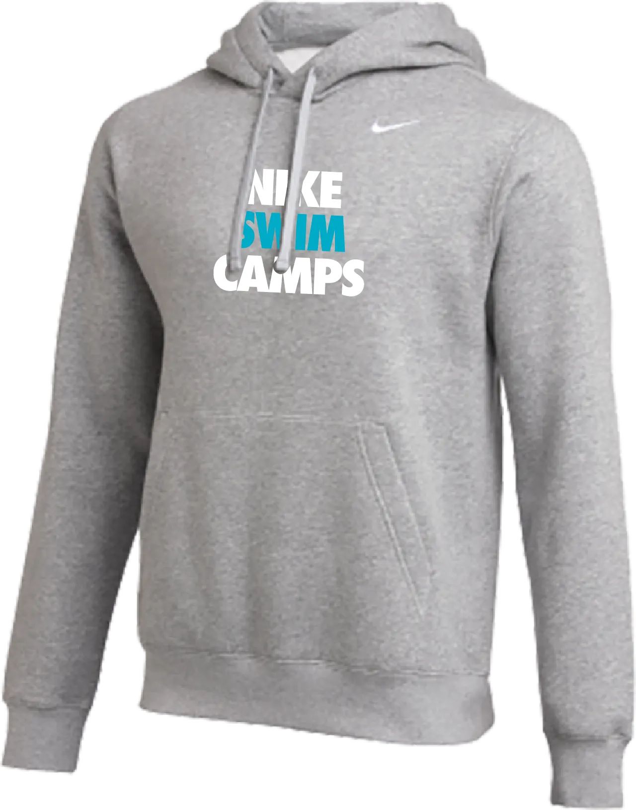 Nike Swim Camps Club Fleece Pullover Hoodie - Heather Grey