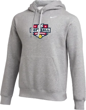 Nike US Softball Academy Club Fleece Pullover Hoodie - Heather Gray