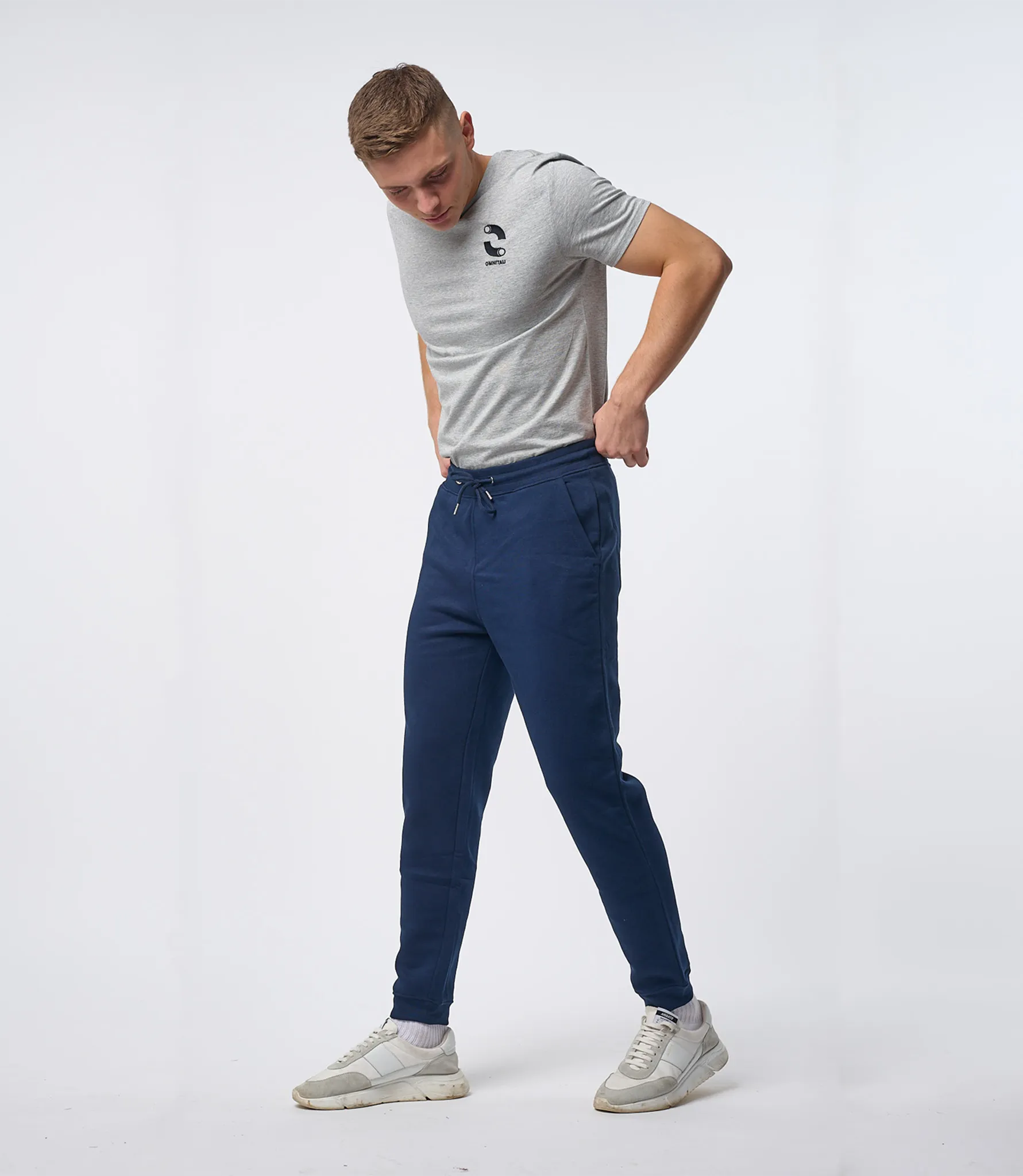 Omnitau Men's Prime Organic Cotton Sweatpant Joggers - French Navy