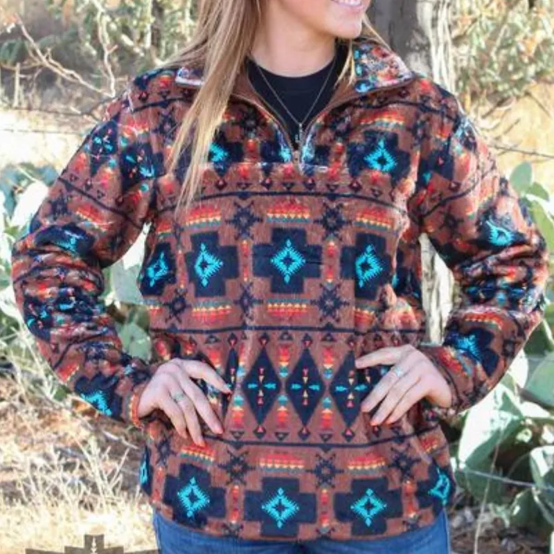 Online Exclusive | River Walk Pullover in Aztec Print