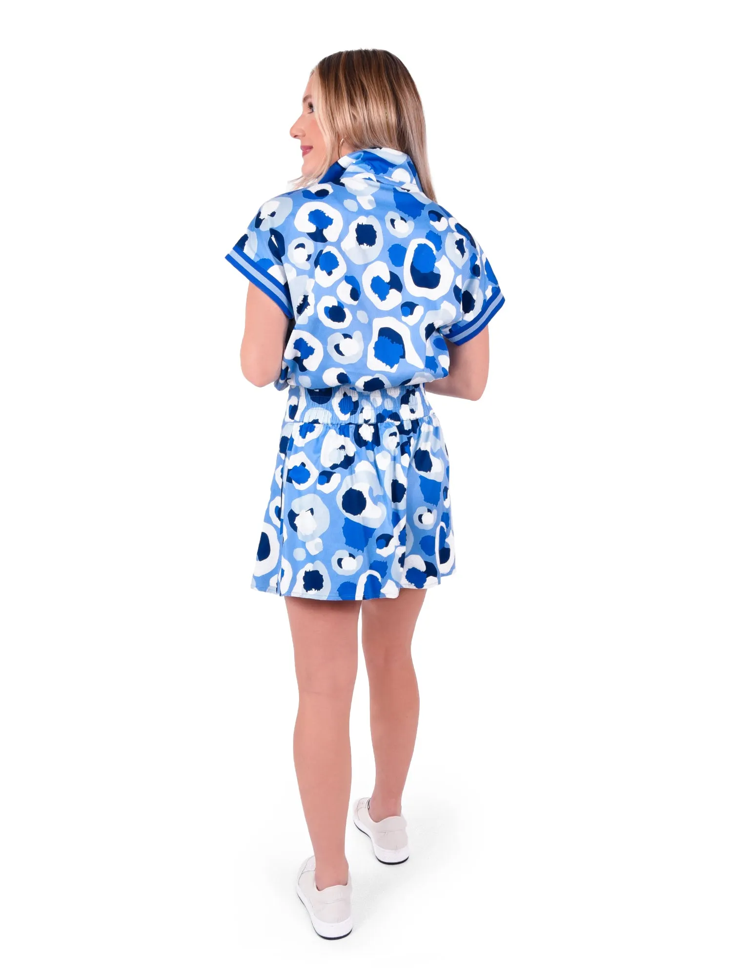 Party Short - Blue Collegiate Cheetah