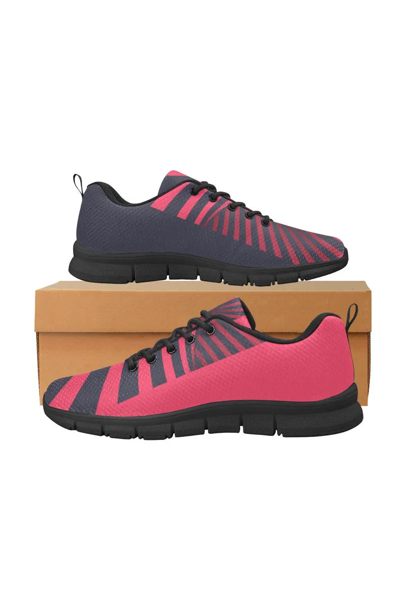 Peacock Pink Women's Breathable Running Shoes (Model 055)