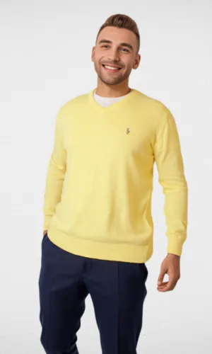 Polo V-Neck Pullover RL - Yellow