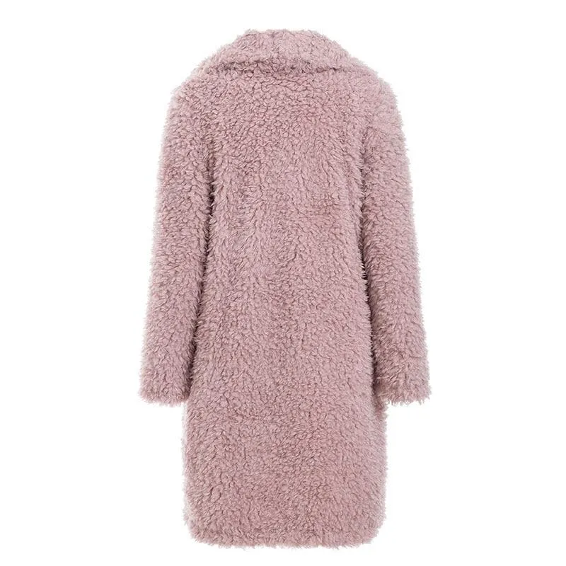 Posh Long Winter Faux Fur Coat