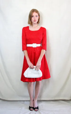 RENT 1950s Style Midi Red Dress