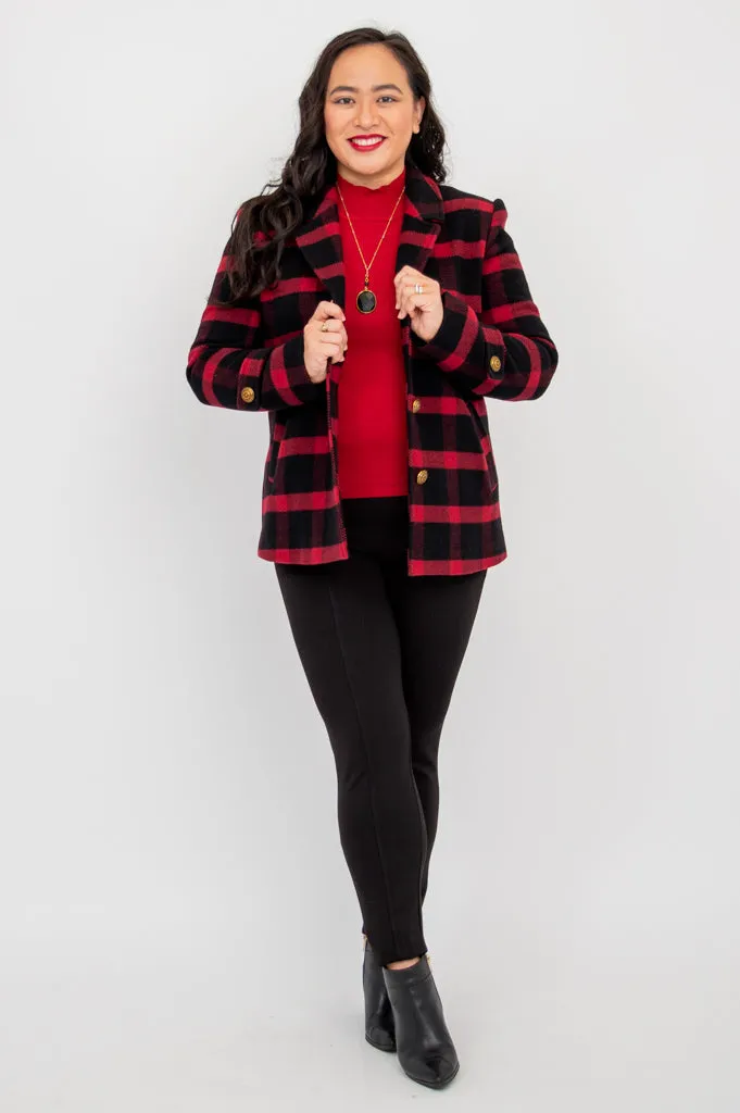 Robin Coat, Buffalo Plaid, Boiled Wool