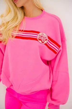 SANTA BABY PINK RIBBON PULLOVER