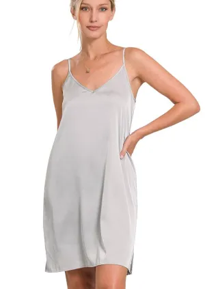 Satin Charmeuse Slip Dress