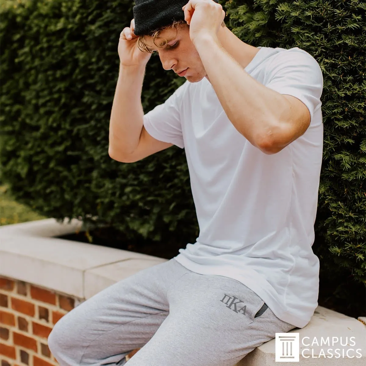 SigEp Heather Grey Contrast Joggers