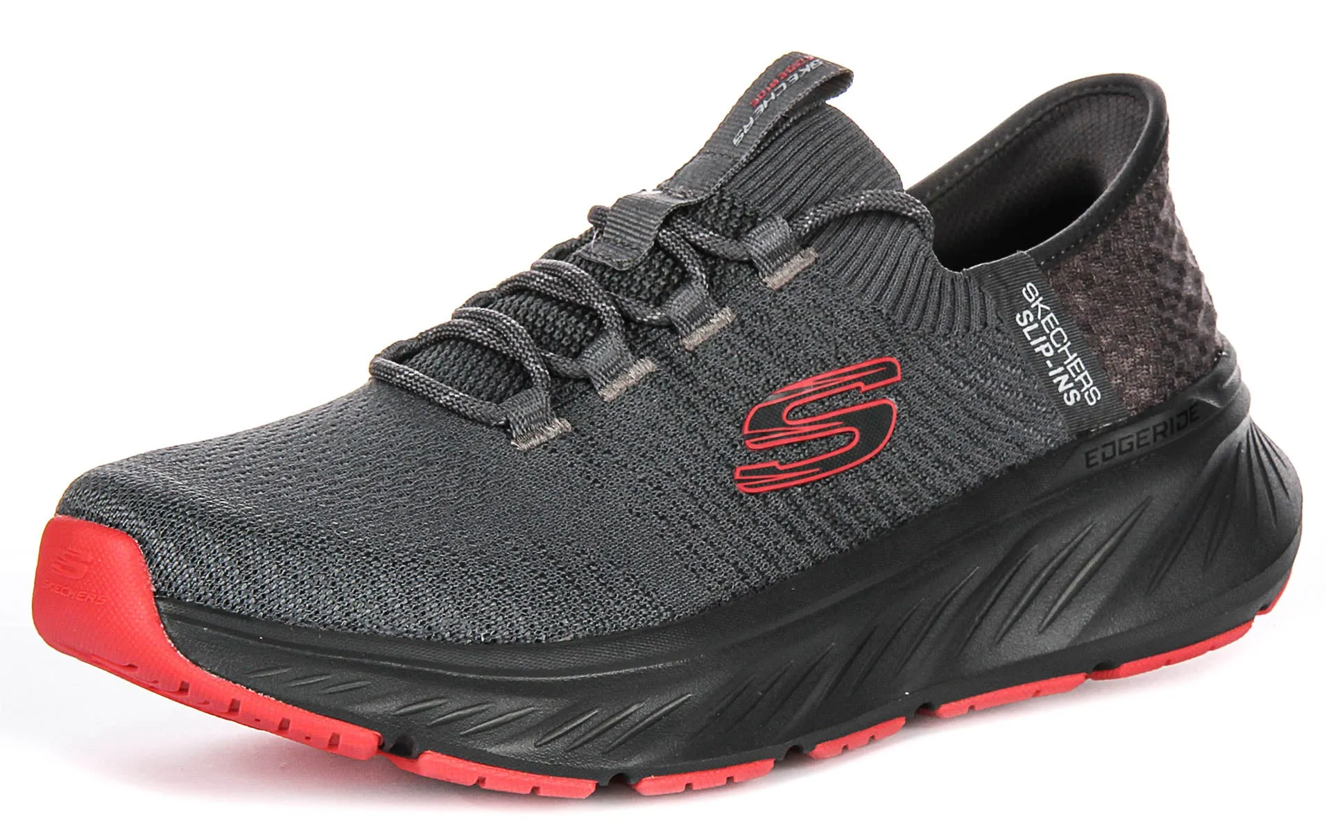 Skechers Edgeride Raygo In Grey Red For Men