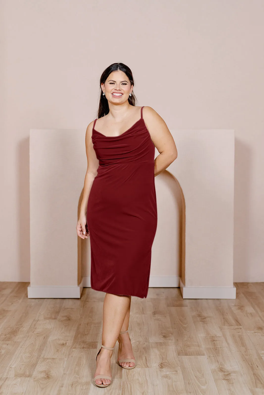 Skye Midi Velvet Dress | Made To Order