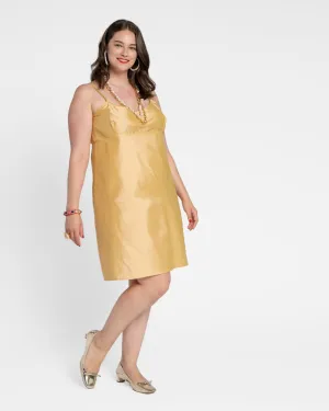 Slip Dress Gold | Amber