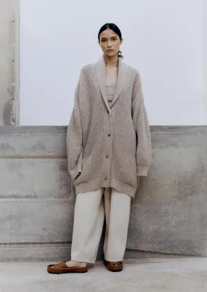 Soft Wool Coat, Taupe