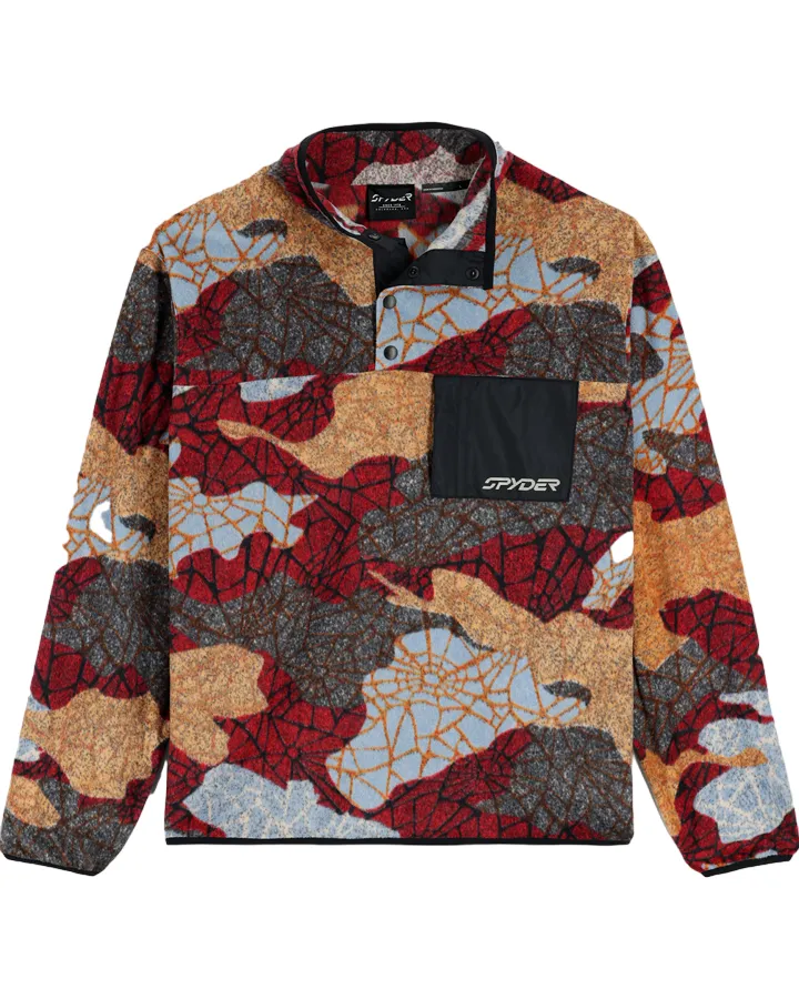 Spyder Unisex Snap Lounge Pullover - Red Multi - 2023