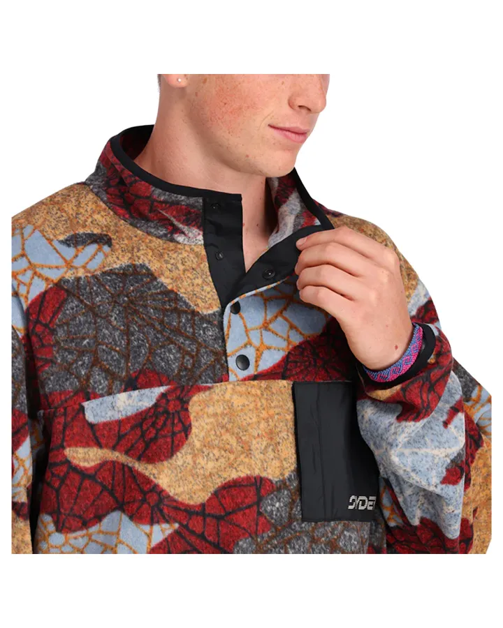 Spyder Unisex Snap Lounge Pullover - Red Multi - 2023