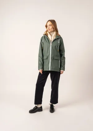 Ste Gabrielle hooded raincoat - lined (VEGETAL)