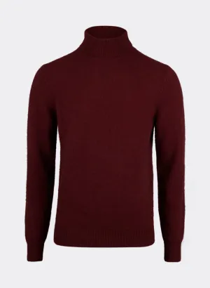 Stenströms Dark Red Yak/Merino Wool Roll Neck