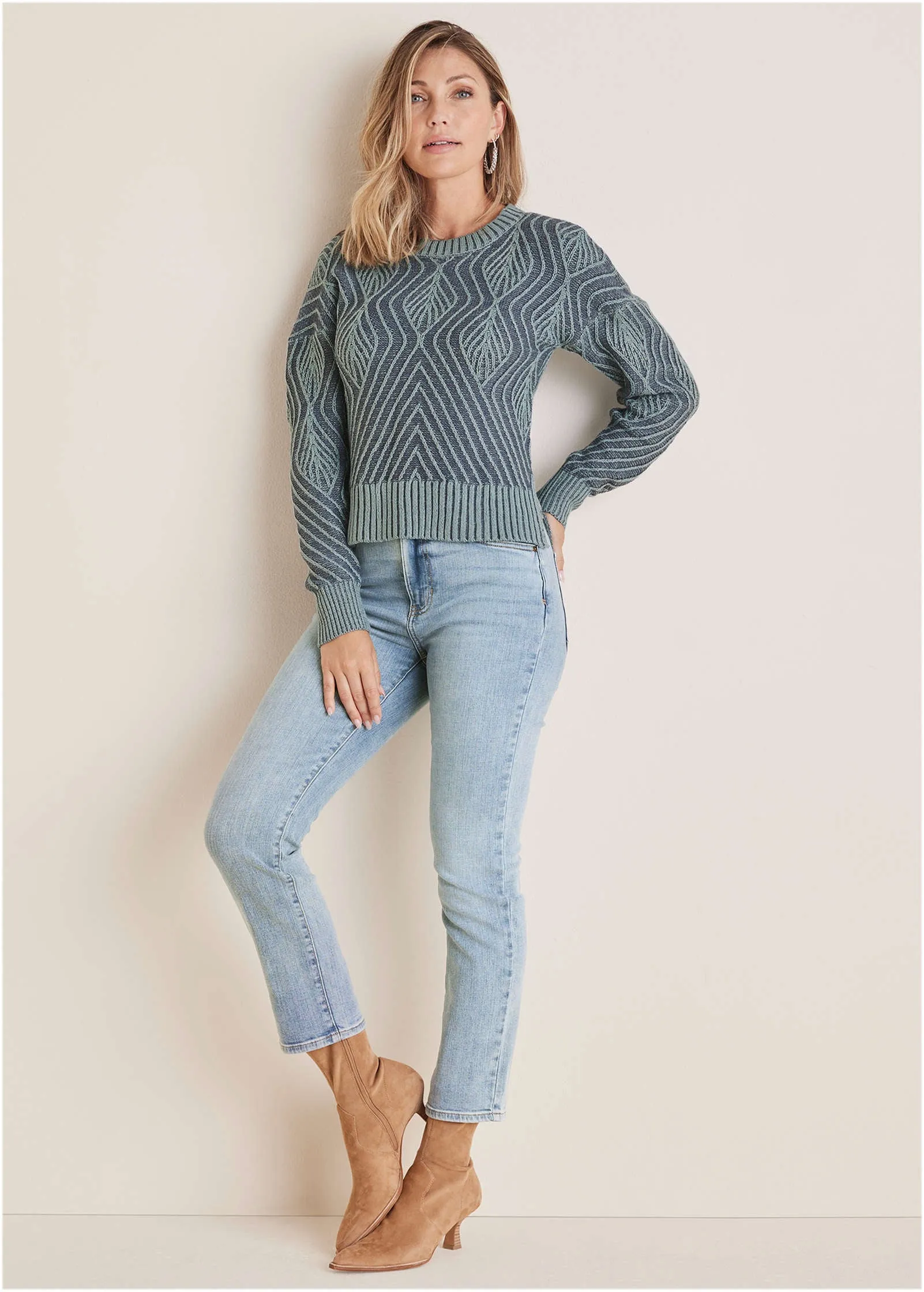 Stitch Interest Sweater - Tourmaline