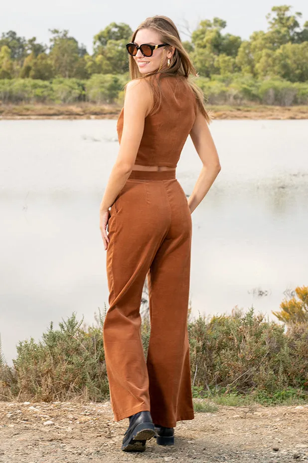 Sun Sea & Roses – Vernazza Corduroy Pants Brown