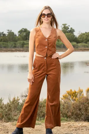 Sun Sea & Roses – Vernazza Corduroy Pants Brown