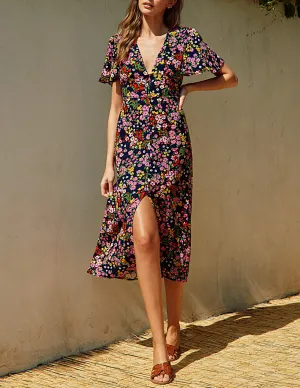 Super Bloom Wildflower Button Dress