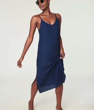 The Barreta Dress - Linen - Midnight (Archive)