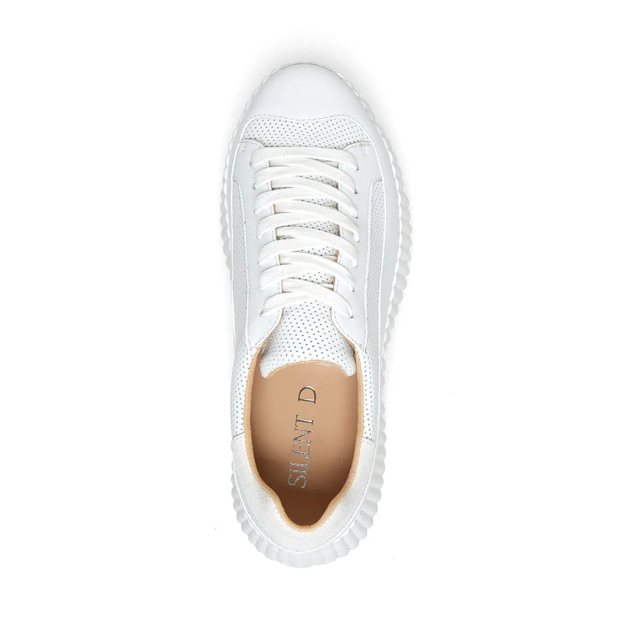 The Perforated Lace Sneaker in White